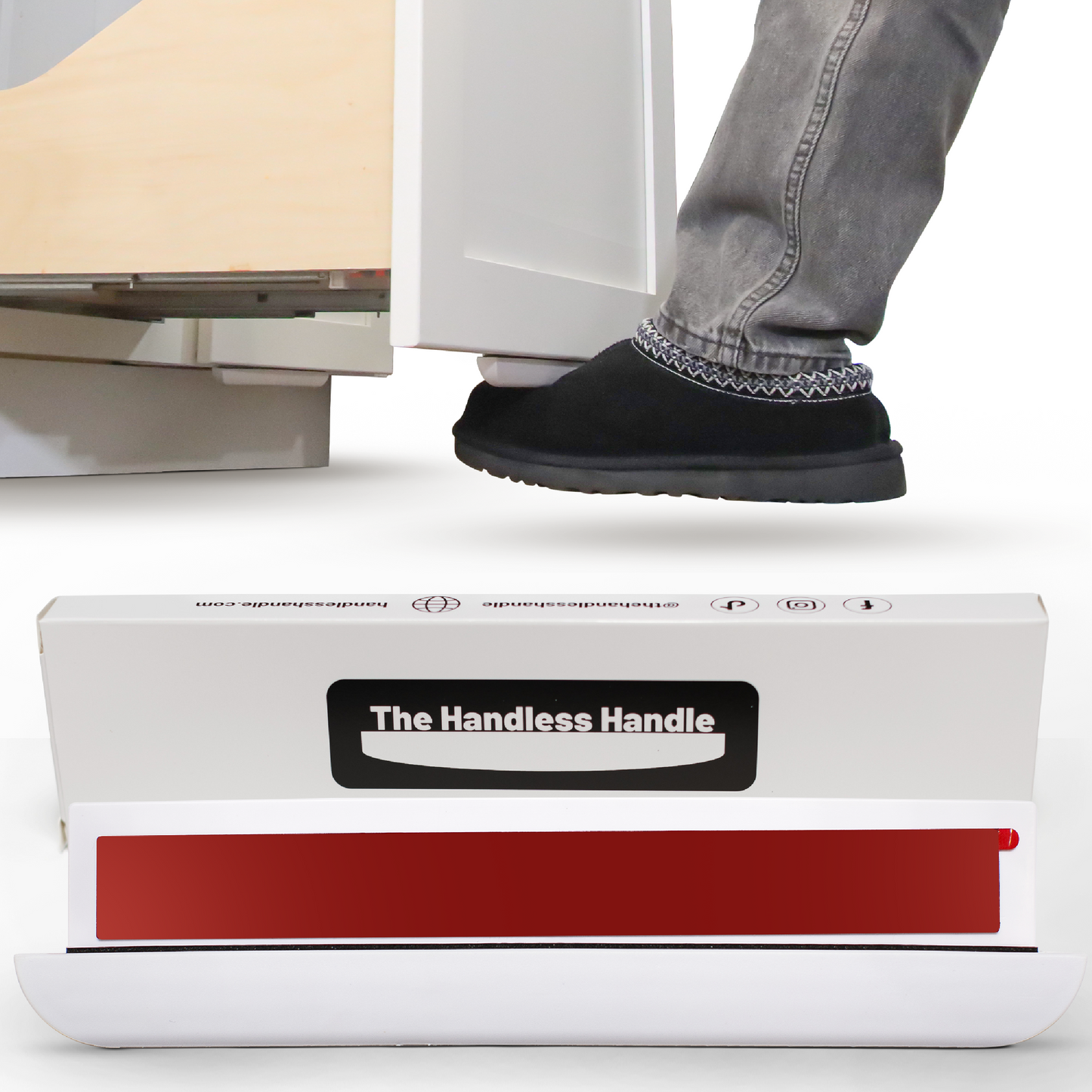 The Handless Handle (White) - The Handle for Your Foot
