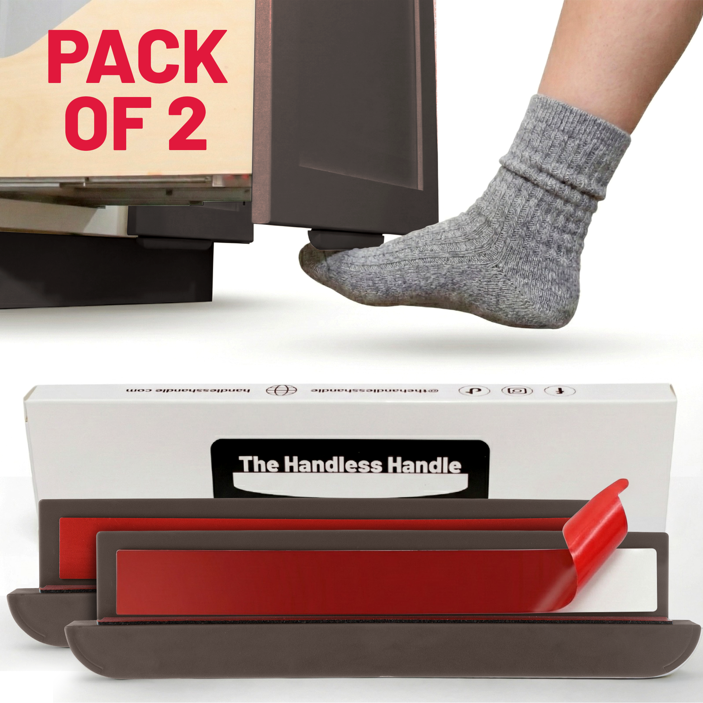 The Handless Handle (2 Pack) - Dark Brown